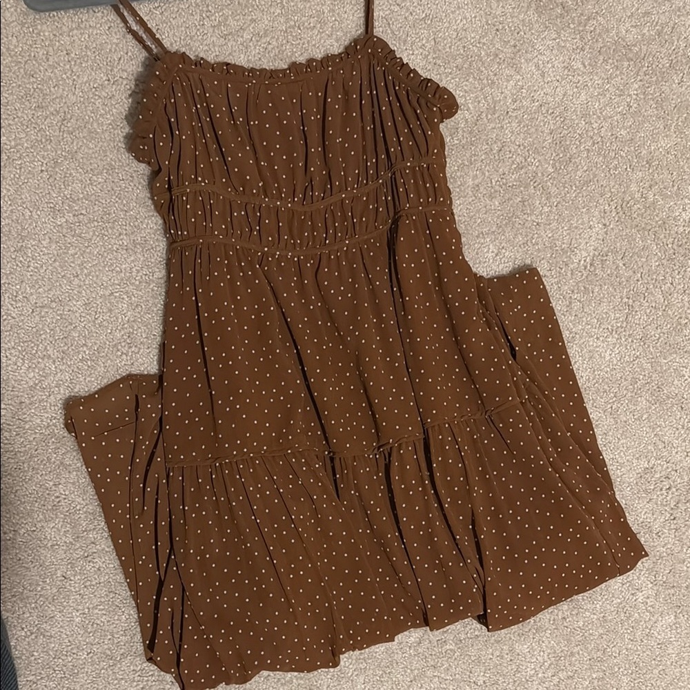 Madewell Brown Polka Dot Dress